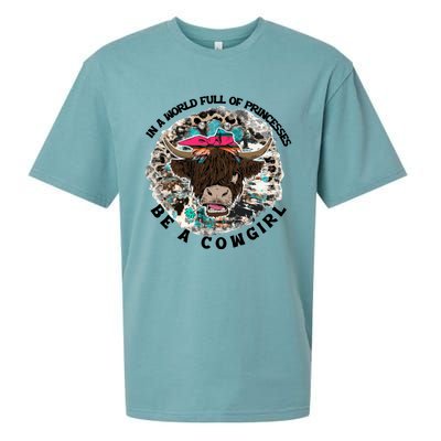 Highland Cow Bandana Be A Cowgirl Western Country Farmers Gift Sueded Cloud Jersey T-Shirt