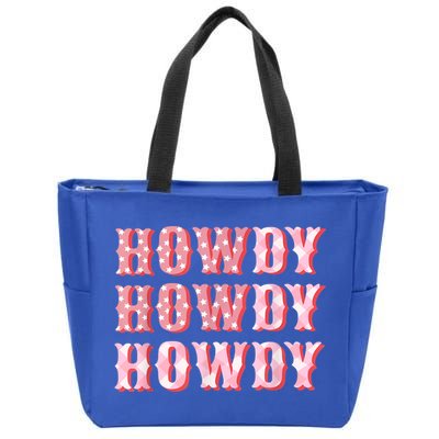 Howdy Cowgirl Boots Bling Women Cute Western Country Zip Tote Bag