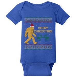 Hairy Christmas Bigfoot Santa Claus Ugly Christmas Sweater Cool Gift Baby Bodysuit