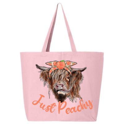 Highland Cow Bandana Just Peachy Western Country Peach Lover 25L Jumbo Tote