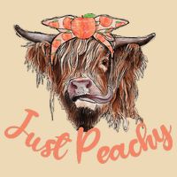 Highland Cow Bandana Just Peachy Western Country Peach Lover Drawstring Bag