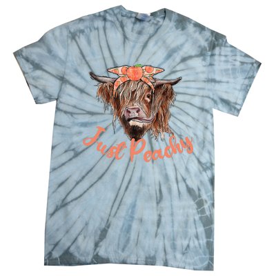 Highland Cow Bandana Just Peachy Western Country Peach Lover Tie-Dye T-Shirt