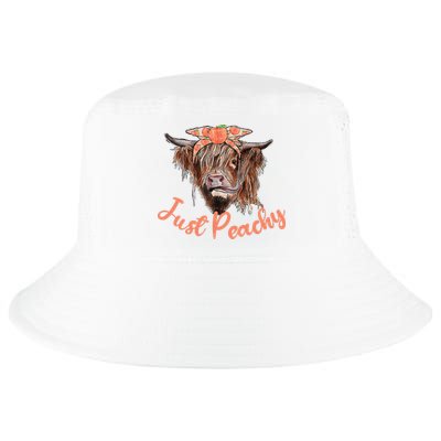 Highland Cow Bandana Just Peachy Western Country Peach Lover Cool Comfort Performance Bucket Hat