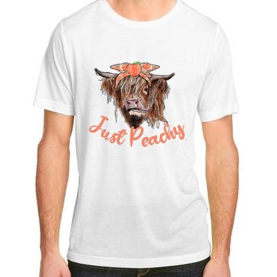 Highland Cow Bandana Just Peachy Western Country Peach Lover Adult ChromaSoft Performance T-Shirt