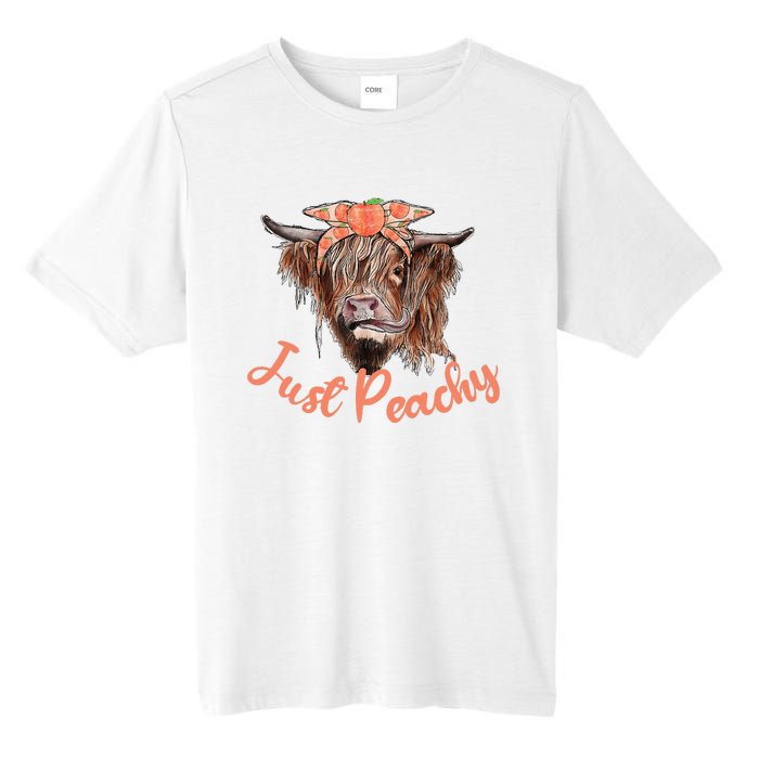 Highland Cow Bandana Just Peachy Western Country Peach Lover Tall Fusion ChromaSoft Performance T-Shirt