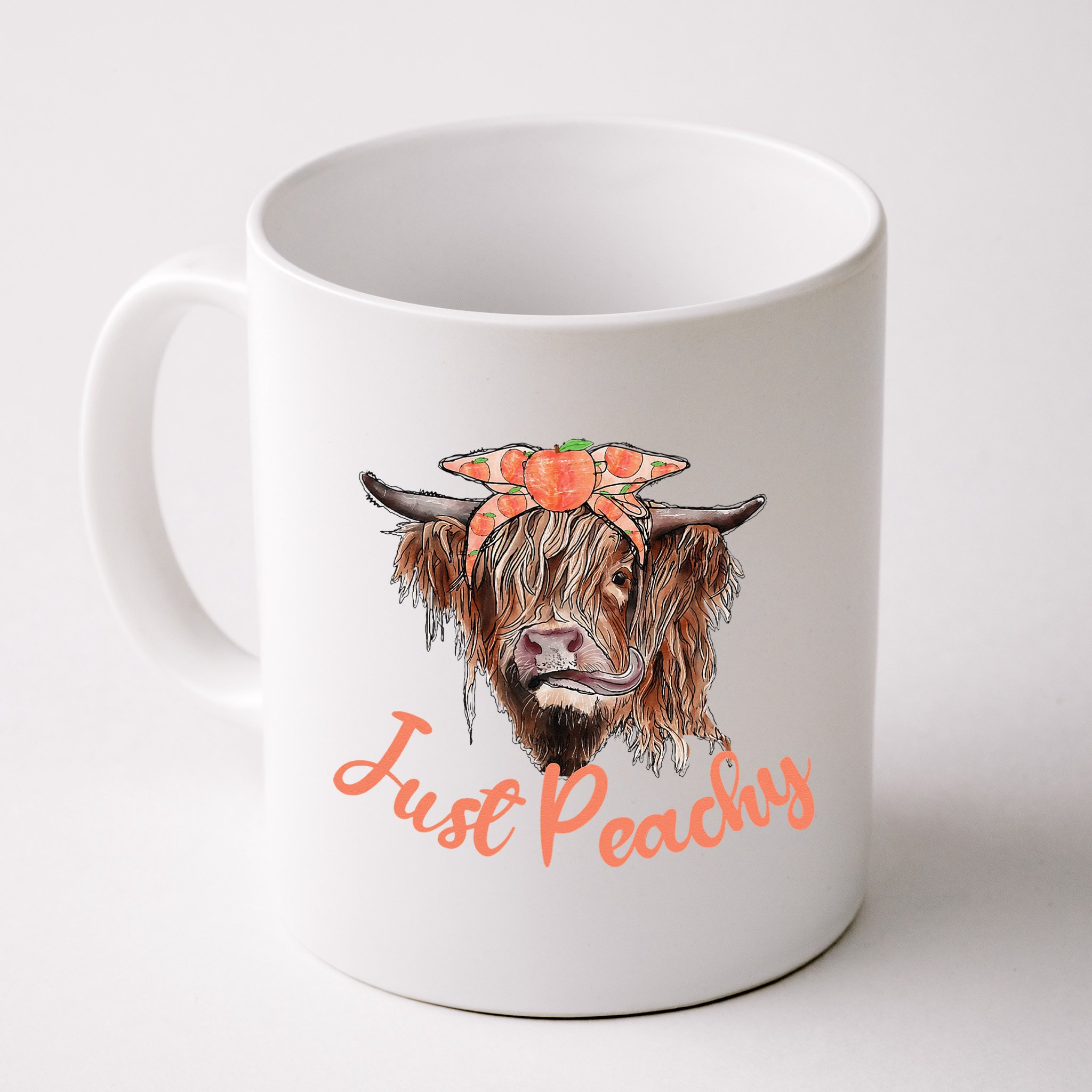 Highland Cow Bandana Just Peachy Western Country Peach Lover Mug