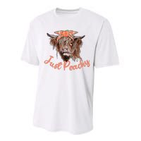 Highland Cow Bandana Just Peachy Western Country Peach Lover Performance Sprint T-Shirt