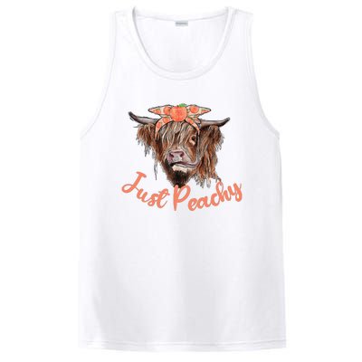 Highland Cow Bandana Just Peachy Western Country Peach Lover PosiCharge Competitor Tank