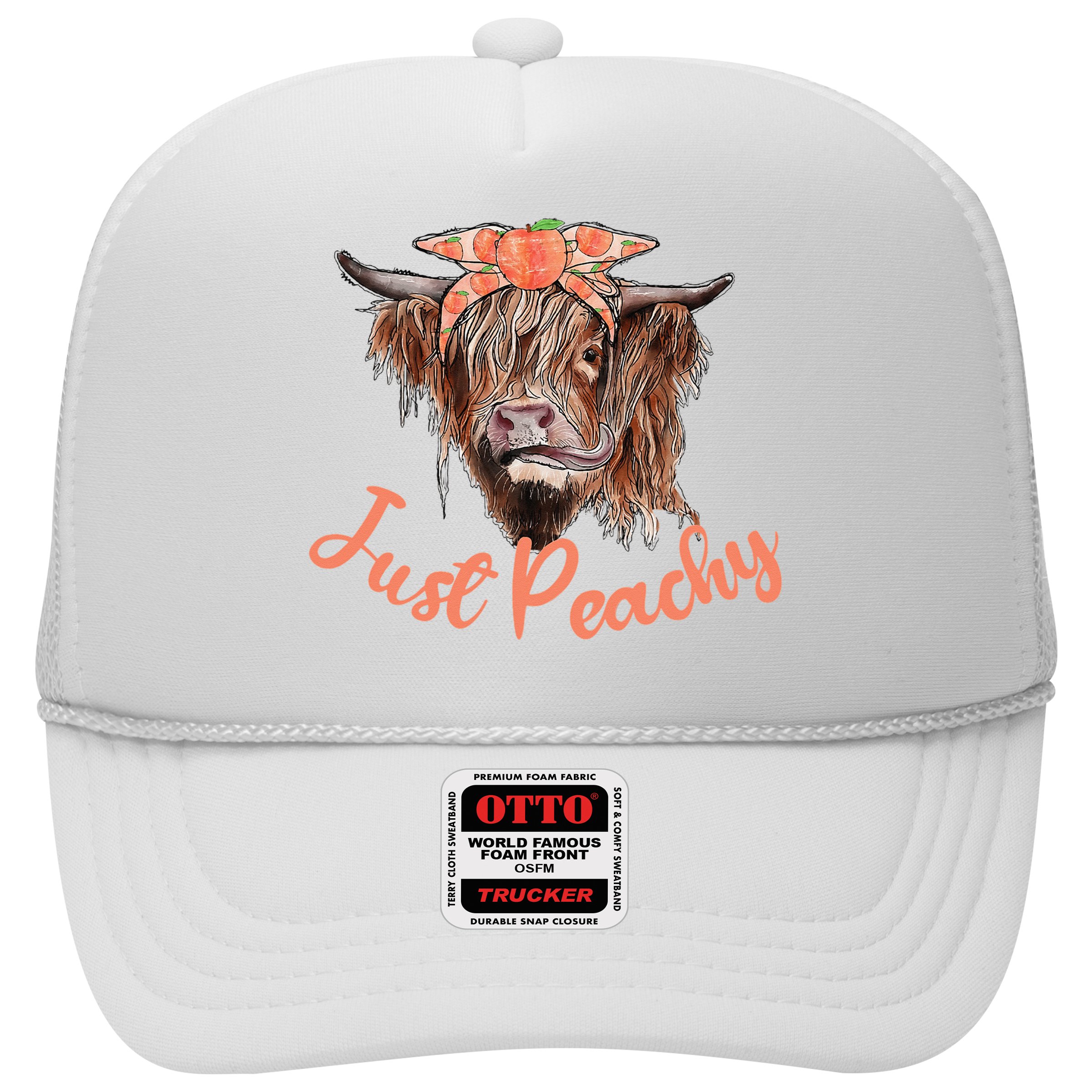 Highland Cow Bandana Just Peachy Western Country Peach Lover Hat