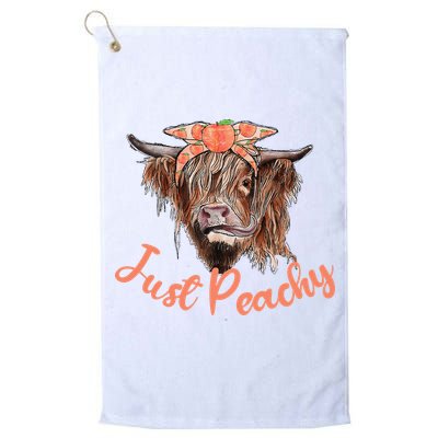 Highland Cow Bandana Just Peachy Western Country Peach Lover Golf Towel