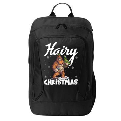 Hairy Christmas Bigfoot Sasquatch Santa Bigfoot Christmas Cool Gift City Backpack