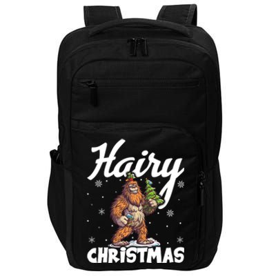 Hairy Christmas Bigfoot Sasquatch Santa Bigfoot Christmas Cool Gift Impact Tech Backpack