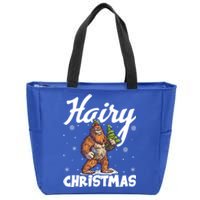 Hairy Christmas Bigfoot Sasquatch Santa Bigfoot Christmas Cool Gift Zip Tote Bag