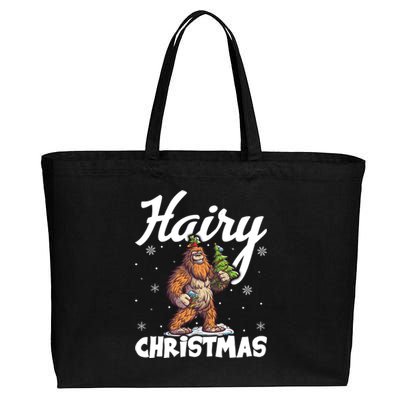 Hairy Christmas Bigfoot Sasquatch Santa Bigfoot Christmas Cool Gift Cotton Canvas Jumbo Tote