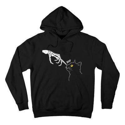 Halloween Cat Black Lover Skeleton Hand Boop Tall Hoodie