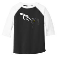 Halloween Cat Black Lover Skeleton Hand Boop Toddler Fine Jersey T-Shirt