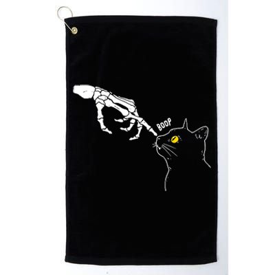 Halloween Cat Black Lover Skeleton Hand Boop Platinum Collection Golf Towel