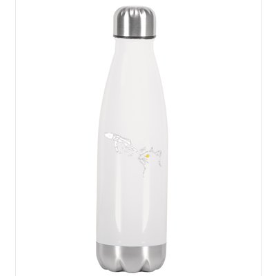 Halloween Cat Black Lover Skeleton Hand Boop Stainless Steel Insulated Water Bottle