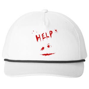 Halloween Costume Bloody Hand Face Help Zombie Snapback Five-Panel Rope Hat