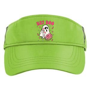 Hey Cute Boo Halloween Funny Little Ghost With Pink Phone Great Gift Adult Drive Performance Visor