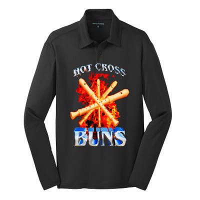 Hot Cross Buns Silk Touch Performance Long Sleeve Polo