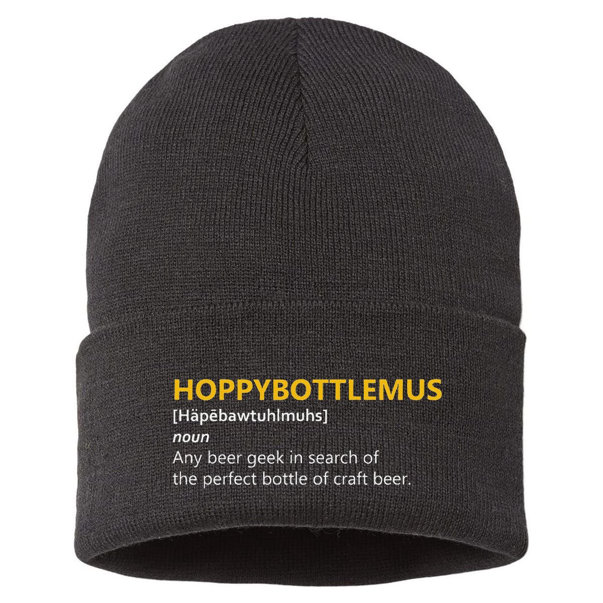 Hoppybottlemus Craft Beer Hops Sustainable Knit Beanie