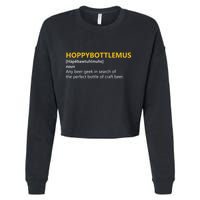 Hoppybottlemus Craft Beer Hops Cropped Pullover Crew