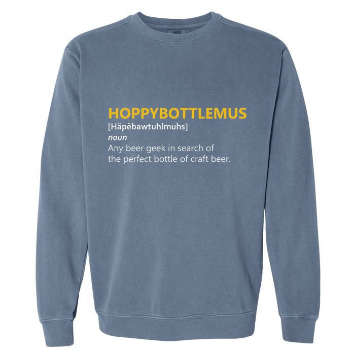 Hoppybottlemus Craft Beer Hops Garment-Dyed Sweatshirt