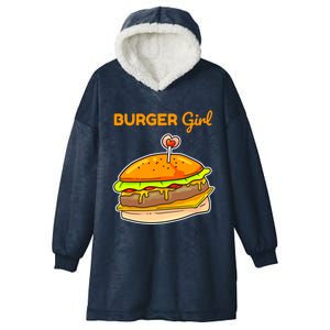 Hamburger Cheeseburger Burger Funny Fast Food Gift Hooded Wearable Blanket