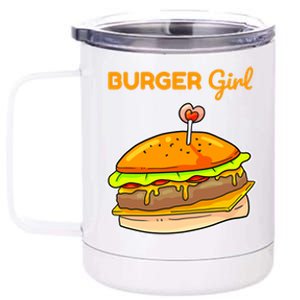 Hamburger Cheeseburger Burger Funny Fast Food Gift 12 oz Stainless Steel Tumbler Cup