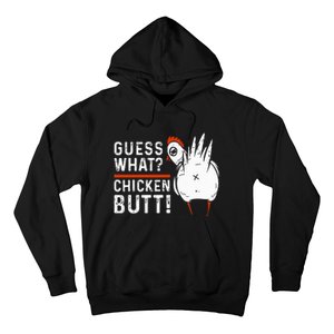 Hilarious Chicken Butt Joke! White Design Hoodie