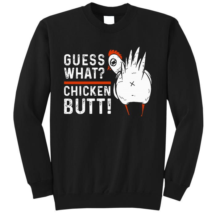 Hilarious Chicken Butt Joke! White Design Sweatshirt