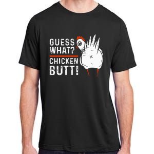 Hilarious Chicken Butt Joke! White Design Adult ChromaSoft Performance T-Shirt