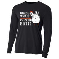 Hilarious Chicken Butt Joke! White Design Cooling Performance Long Sleeve Crew