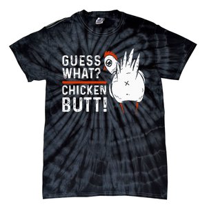 Hilarious Chicken Butt Joke! White Design Tie-Dye T-Shirt