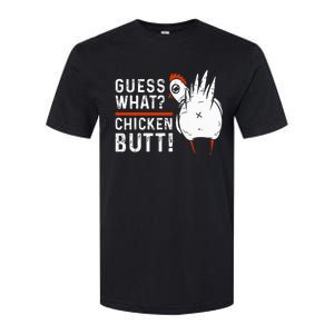 Hilarious Chicken Butt Joke! White Design Softstyle CVC T-Shirt