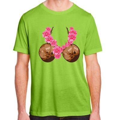 Hawaiian Coconut Bra Cool Halloween Flowery Adult ChromaSoft Performance T-Shirt