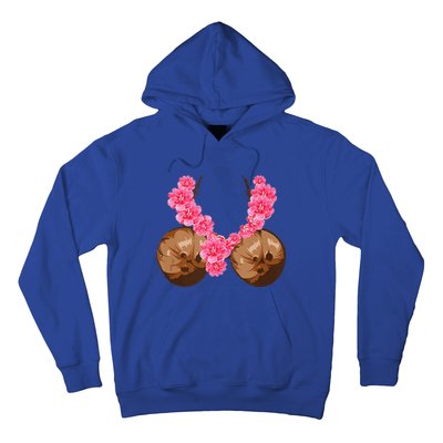 Hawaiian Coconut Bra Cool Halloween Flowery Hoodie