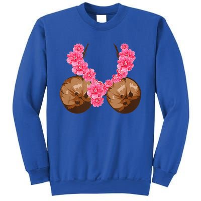 Hawaiian Coconut Bra Cool Halloween Flowery Sweatshirt