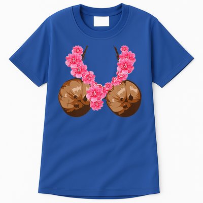 Hawaiian Coconut Bra Cool Halloween Flowery Tall T-Shirt