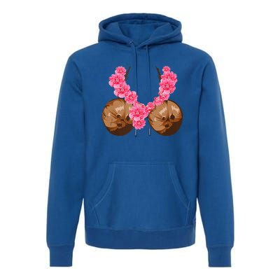 Hawaiian Coconut Bra Cool Halloween Flowery Premium Hoodie