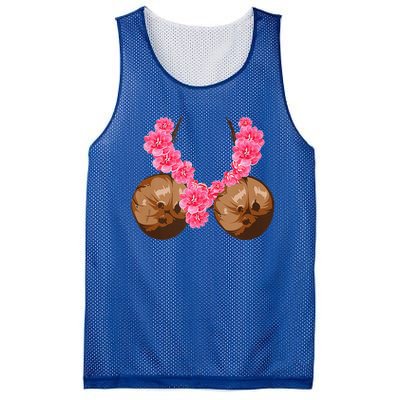 Hawaiian Coconut Bra Cool Halloween Flowery Mesh Reversible Basketball Jersey Tank