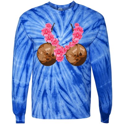 Hawaiian Coconut Bra Cool Halloween Flowery Tie-Dye Long Sleeve Shirt