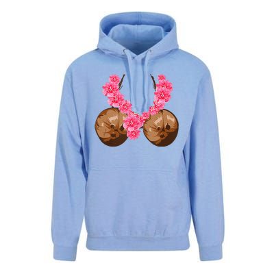 Hawaiian Coconut Bra Cool Halloween Flowery Unisex Surf Hoodie