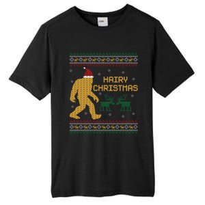 Hairy Christmas Bigfoot Santa Claus Ugly Christmas Cute Gift Tall Fusion ChromaSoft Performance T-Shirt