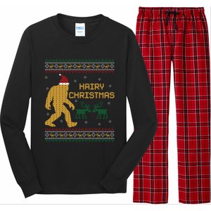 Hairy Christmas Bigfoot Santa Claus Ugly Christmas Cute Gift Long Sleeve Pajama Set