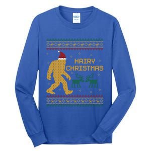 Hairy Christmas Bigfoot Santa Claus Ugly Christmas Cute Gift Tall Long Sleeve T-Shirt