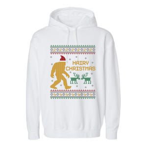 Hairy Christmas Bigfoot Santa Claus Ugly Christmas Cute Gift Garment-Dyed Fleece Hoodie