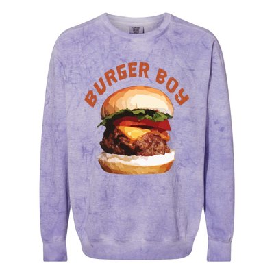 Hamburger Cheeseburger Burger Funny Fast Food Gift Colorblast Crewneck Sweatshirt