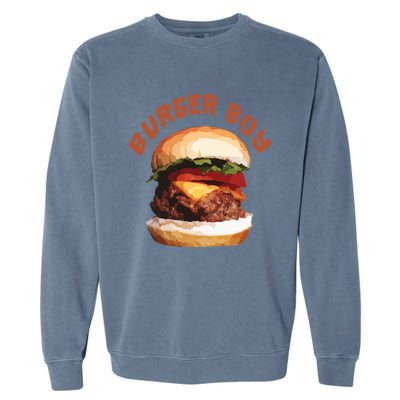 Hamburger Cheeseburger Burger Funny Fast Food Gift Garment-Dyed Sweatshirt